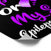 Ich trage Lila für meine Son Epilepsy-Geschenke Poster (Ecke)