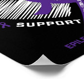 Ich trage Lila für meine Son Epilepsy-Geschenke Poster (Ecke)