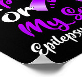 Ich trage Lila für meine Son Epilepsy-Geschenke Poster (Ecke)