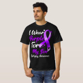 Ich trage Lila für meine Son Epilepsy-Geschenke  T-Shirt (Vorne ganz)