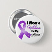 Ich trage Lila für meine Tante Button (Vorne & Hinten)