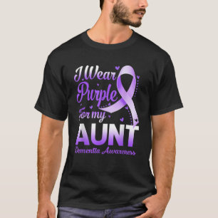 Ich trage Lila für meine Tante Demenz Awareness Ri T-Shirt