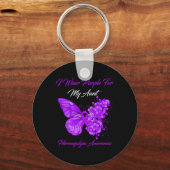 Ich trage Lila für meine Tante Fibromyalgie Bewuss Schlüsselanhänger (Vorderseite)