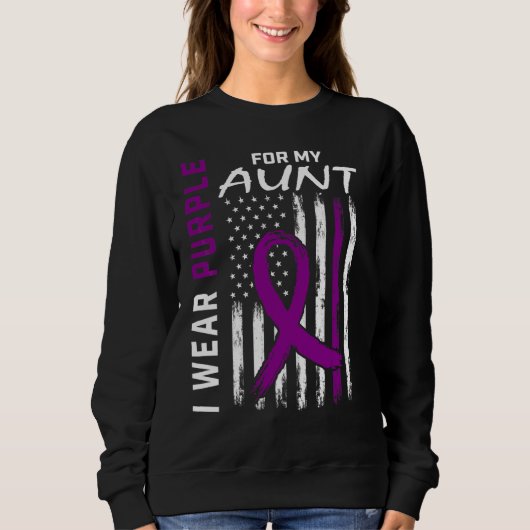 Ich trage Lila für meine Tante Lupus Awareness Ame Sweatshirt (Vorderseite)