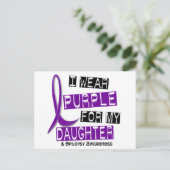 Ich trage Lila für meine Tochter 37 Epilepsie Postkarte (Stehend Vorderseite)