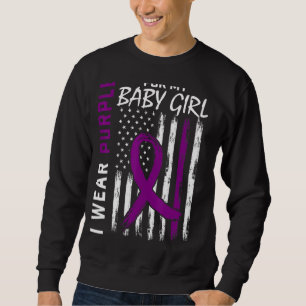 Ich trage Lila für meine Tochter Baby Girl Lupus A Sweatshirt