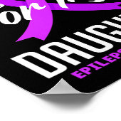 Ich trage Lila für meine Tochter Epilepsie Awarene Poster (Ecke)