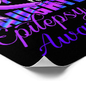 Ich trage Lila für meine Tochter - Epilepsie-Bewus Poster (Ecke)