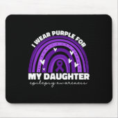Ich trage Lila für meine Tochter-Epilepsie-Bewusst Mousepad (Vorne)