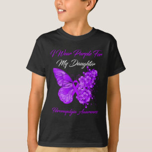 Ich trage Lila für meine Tochter Fibromyalgie Krie T-Shirt