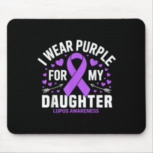 Ich trage Lila für meine Tochter Lupus Warrior Lup Mousepad