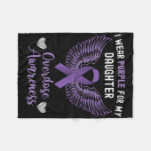 Ich trage Lila für meine Tochter-Überdosierung-Bew Fleecedecke (Vorderseite (Horizontal))