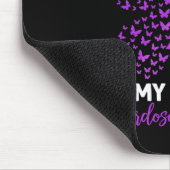 Ich trage Lila für meine Tochter-Überdosierung-Bew Mousepad (Ecke)