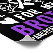 Ich trage Lila für meinen Bruder Bauchspeicheldrüs Poster (Ecke)