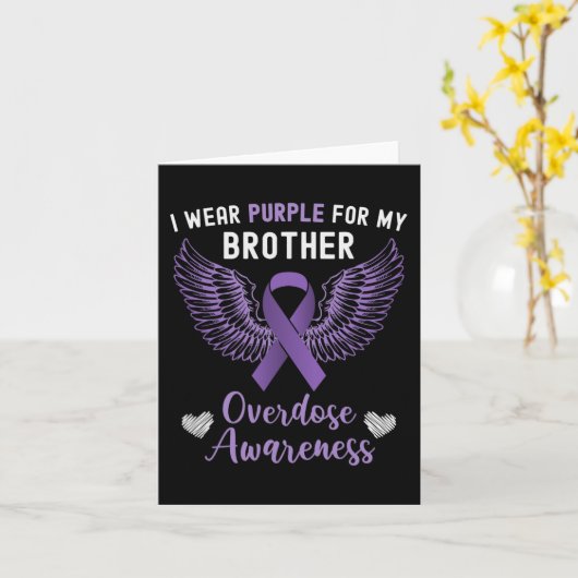 Ich trage Lila für meinen Bruder im Gedächtnisüber Karte (Gelbe Blume)