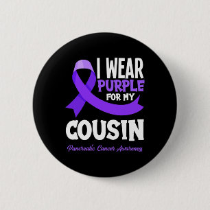 Ich trage Lila für meinen Cousin Bauchspeicheldrüs Button