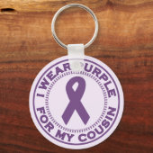 Ich trage Lila für meinen Cousin Schlüsselanhänger (Vorderseite)