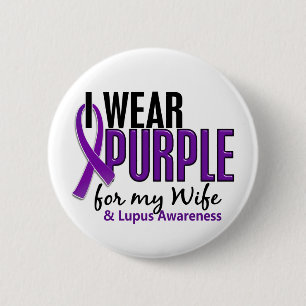 Ich trage Lila für meinen Ehefrau10 Lupus Button