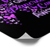 Ich trage Lila für meinen Großkrebs Poster (Ecke)