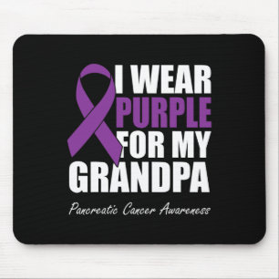 Ich trage Lila für meinen Großvater Pankreaskrebs Mousepad