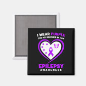 Ich trage lila für meinen Jurastudenten Epilepsie  Magnet (Vorderseite/Rückseite)