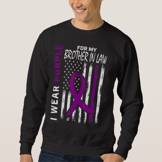 Ich trage Lila für meinen Jurastudenten Epilepsie Sweatshirt (Vorderseite)