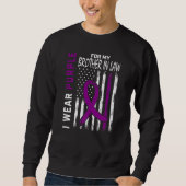 Ich trage Lila für meinen Jurastudenten Epilepsie Sweatshirt (Vorderseite)
