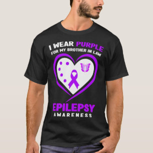 Ich trage lila für meinen Jurastudenten Epilepsie  T-Shirt