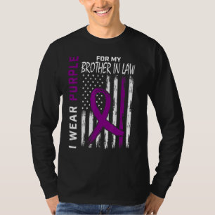 Ich trage Lila für meinen Jurastudenten Epilepsie  T-Shirt