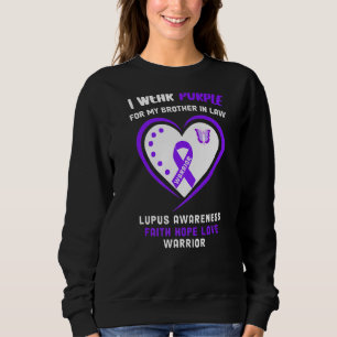 Ich trage Lila für meinen Jurastudenten Lupus Awar Sweatshirt