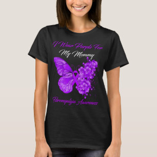 Ich trage Lila für meinen Mami Fibromyalgie Kriege T-Shirt