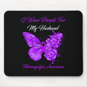 Ich trage Lila für meinen Mann Fibromyalgie-Kriege Mousepad