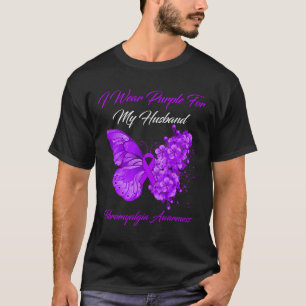 Ich trage Lila für meinen Mann Fibromyalgie-Kriege T-Shirt