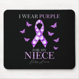 Ich trage Lila für meinen Nichte Epilepsie Awarene Mousepad