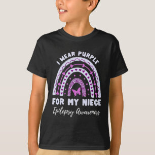 Ich trage Lila für meinen Niece Epilepsie Awarenes T-Shirt