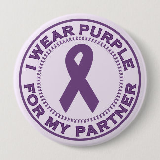 Ich trage Lila für meinen Partner Button