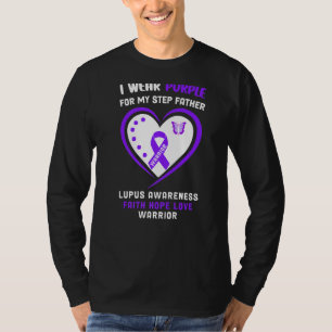 Ich trage Lila für meinen Schritt Vater Lupus Bewu T-Shirt