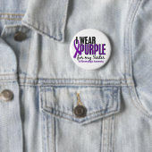 Ich trage Lila für meinen Schwester10 Fibromyalgia Button (Beispiel)