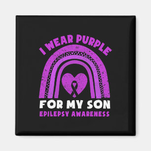 Ich trage Lila für meinen Sohn Epilepsie Awareness Magnet