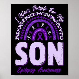 Ich trage Lila für meinen Sohn Epilepsie Awareness Poster