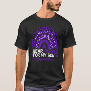 Ich trage Lila für meinen Sohn Epilepsie Awareness T-Shirt