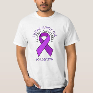 Ich trage Lila für meinen Sohn Epilepsie Bewusst T-Shirt