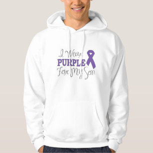 Ich trage Lila für meinen Sohn (lila Band) Hoodie