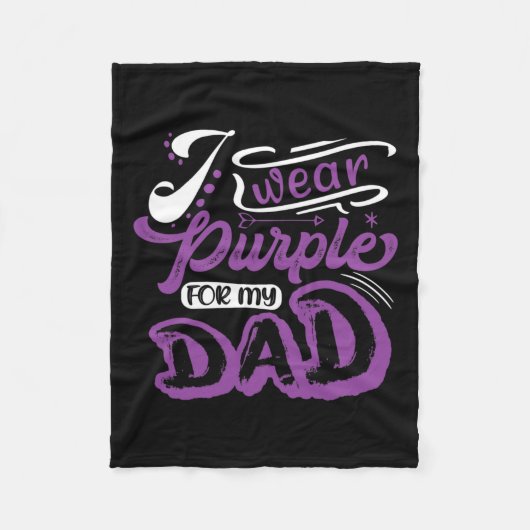 Ich trage Lila für meinen Vater Bauchspeicheldrüse Fleecedecke (Vorderseite)