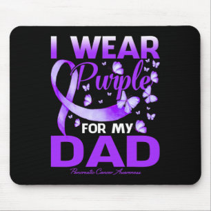 Ich trage Lila für meinen Vater Bauchspeicheldrüse Mousepad