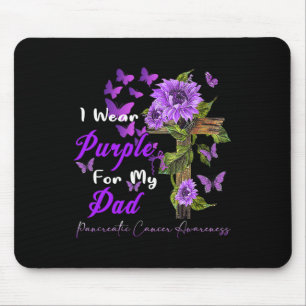 Ich trage Lila für meinen Vater Bauchspeicheldrüse Mousepad