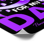 Ich trage Lila für meinen Vater Bauchspeicheldrüse Poster (Ecke)