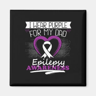 Ich trage lila für meinen Vater Epilepsie Krampfan Magnet