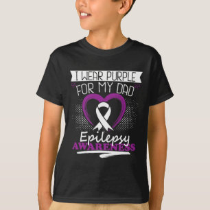 Ich trage lila für meinen Vater Epilepsie Krampfan T-Shirt