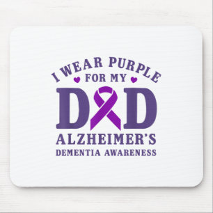 Ich trage Lila für meinen Vater Heimers Demenz Awa Mousepad